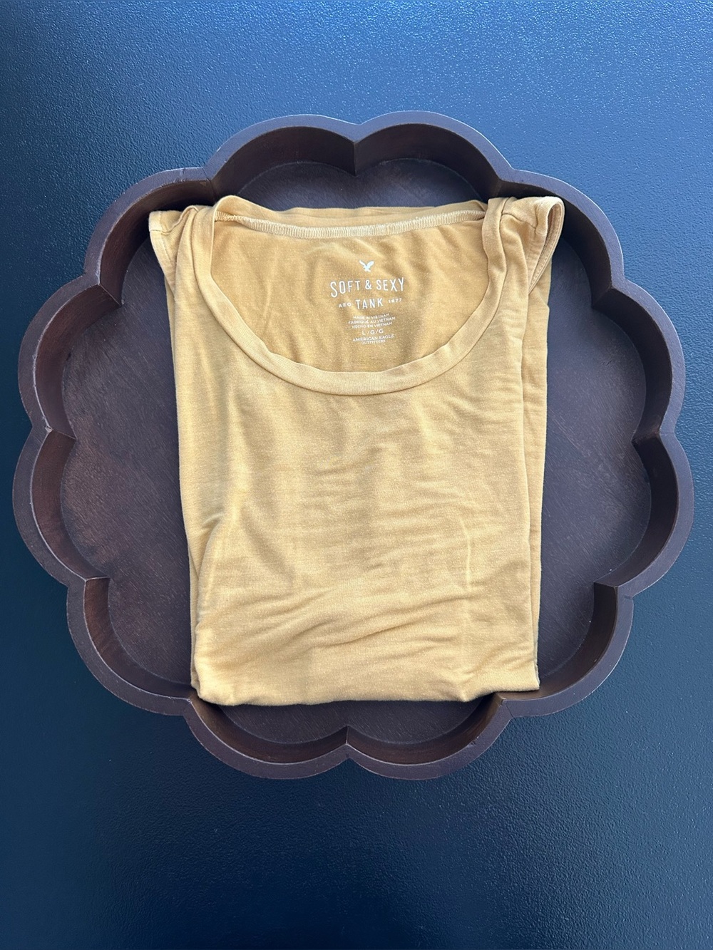 Women’s American Eagle Outfitters Mustard Yellow Soft & Sexy Tank Top Size L
